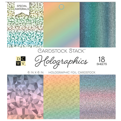 Cardstock Stack 6&quot;X6&quot; Holographics / Block De Cartulinas Holográficas Papel DCWV