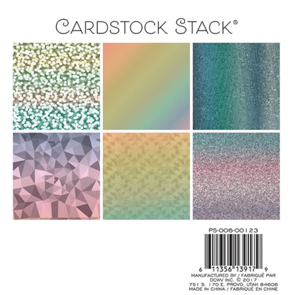 Cardstock Stack 6&quot;X6&quot; Holographics / Block De Cartulinas Holográficas Papel DCWV