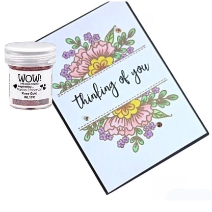 Rose Gold Embossing Powder / Polvo de Embossing Oro Rosa Polvos de Embossing Wow!
