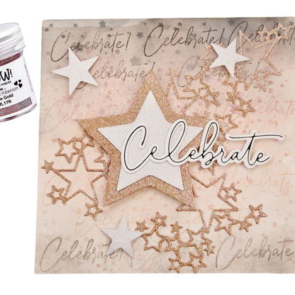 Rose Gold Embossing Powder / Polvo de Embossing Oro Rosa Polvos de Embossing Wow!