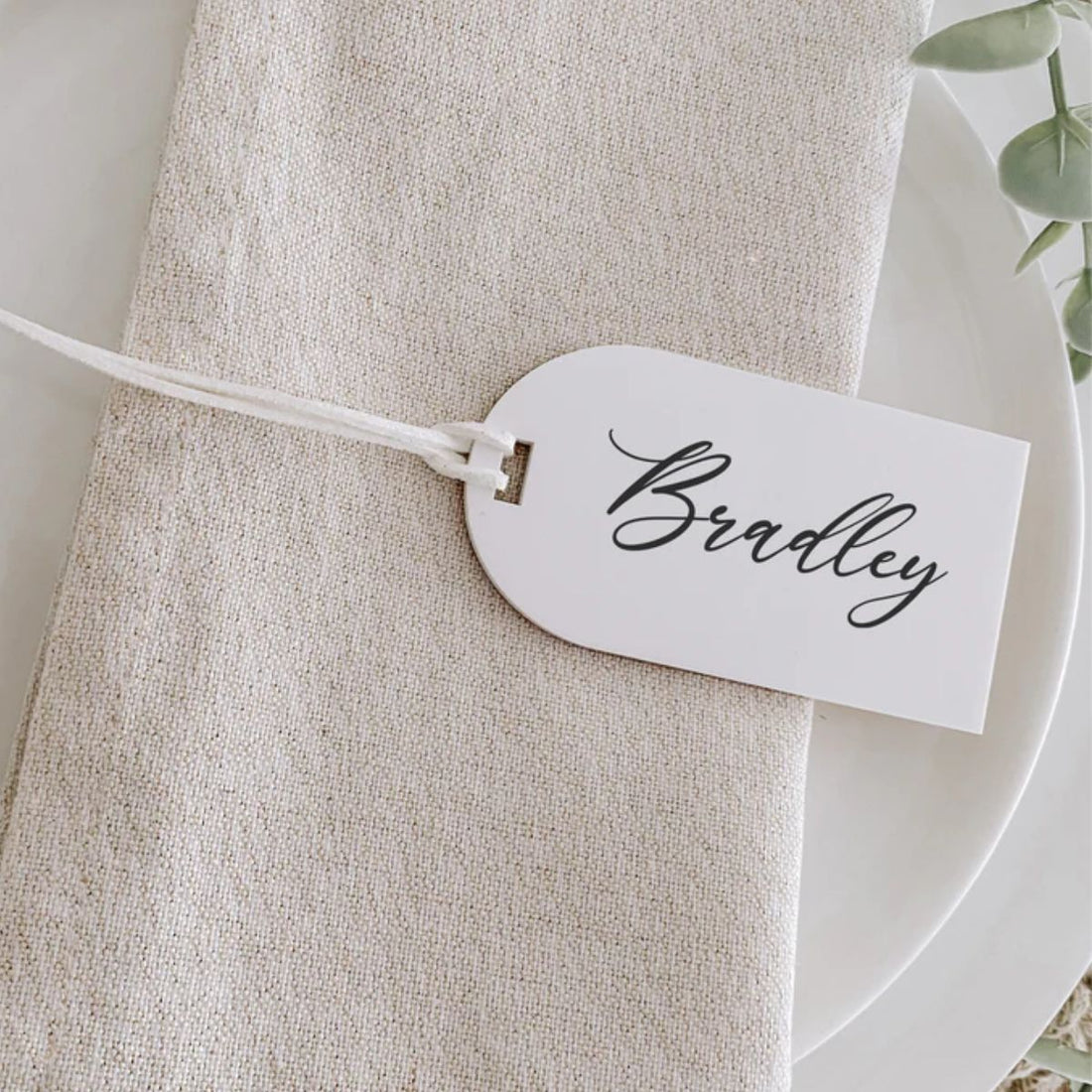 White Arch Acrylic Tags 8pcs / 8 Etiquetas de Acrílico Blancas Personalizables Accesorios Teckwrap