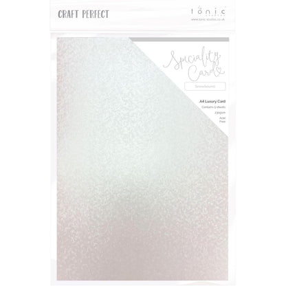 Luxury Embosse Cardstock Snowbound / 5 Hojas de Cartulina con Textura Iridiscente PAPEL Tonic Studios
