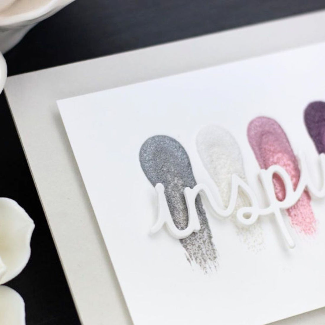 Chalk White Stone Drops / Piedras LÃquidas Blancas Pintura Dimensional Nuvo