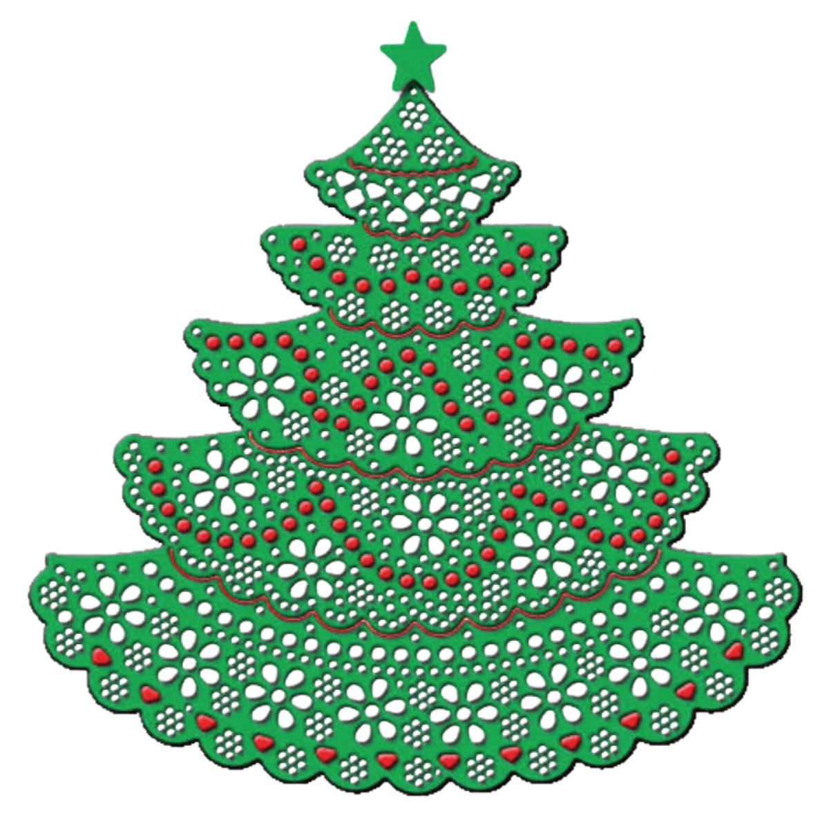 O Tannenbaum X-Mas Tree Die / Suaje de Corte de árbol de Navidad Exótico Dados de Corte / Suajes / Troqueles Cheery Lynn Designs