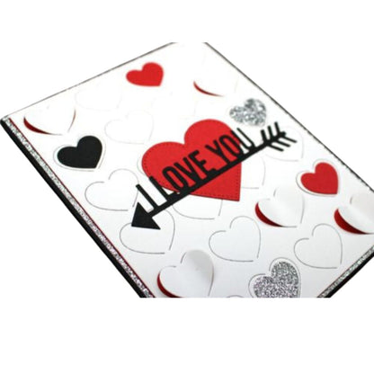 Suaje de Corte de Placa de Corazones / Fluttering Hearts Cover Up Dados de Corte / Suajes / Troqueles Die Namics