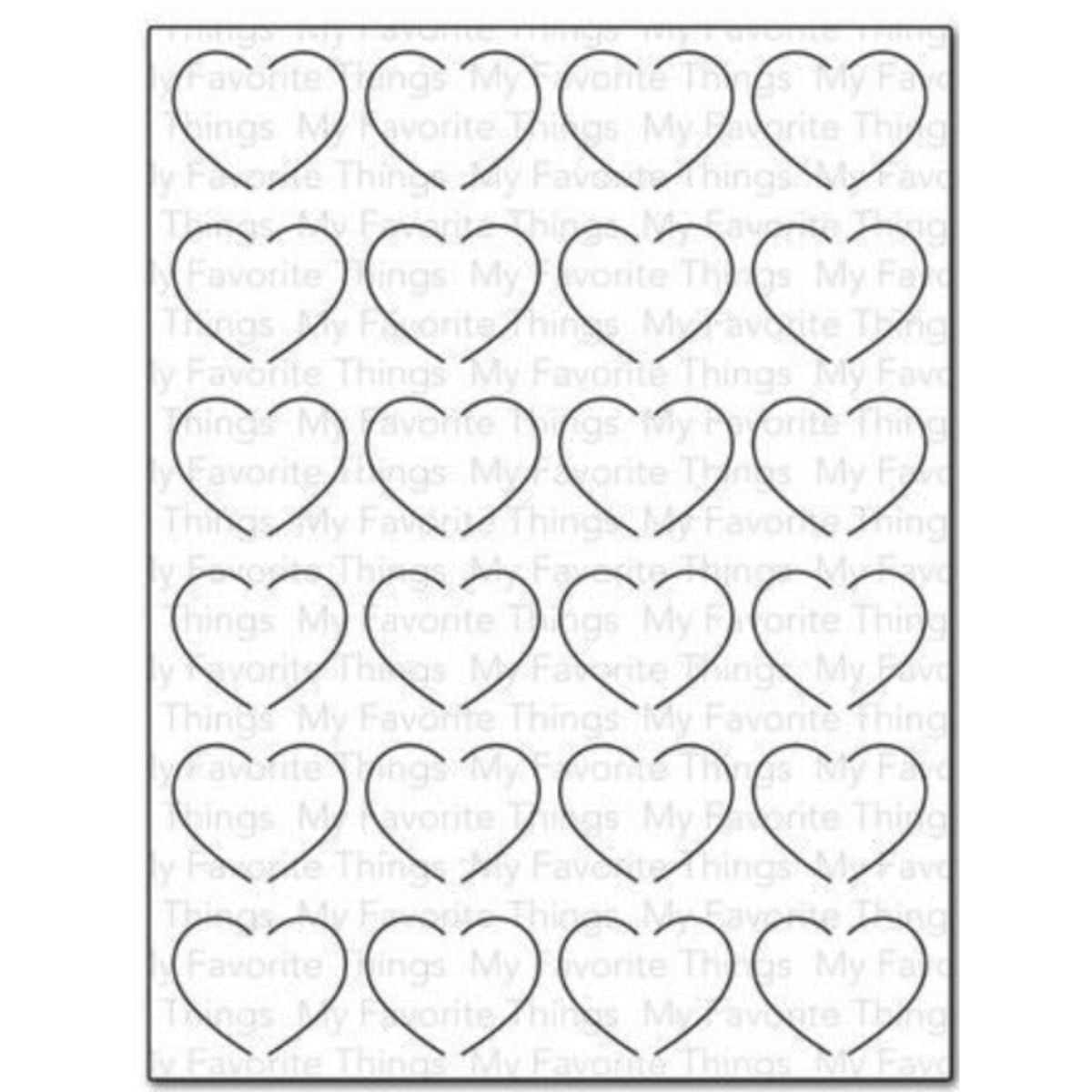 Suaje de Corte de Placa de Corazones / Fluttering Hearts Cover Up Dados de Corte / Suajes / Troqueles Die Namics