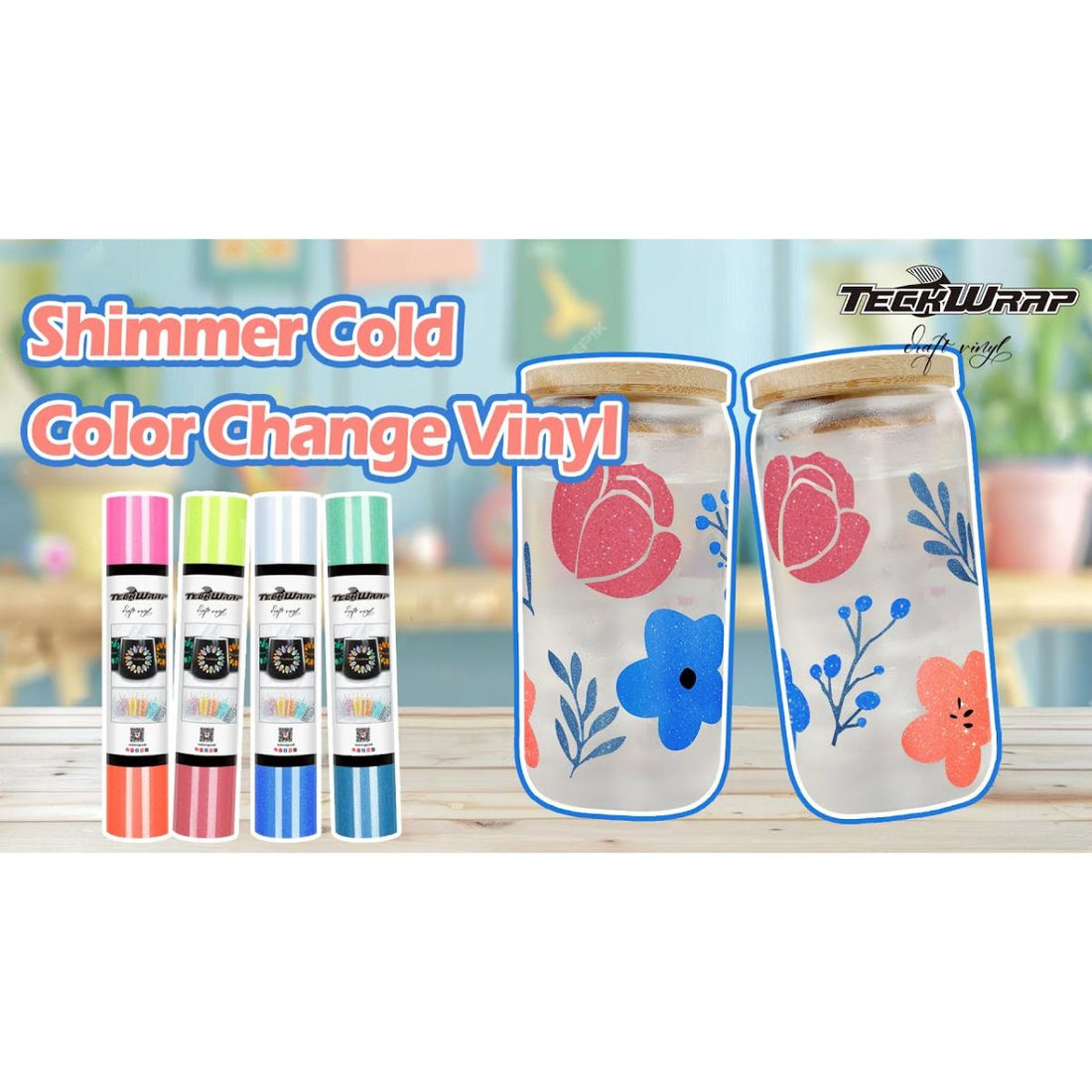 White to Blue Shimmer Cold Color Change / Vinil Adhesivo Cambia de Color FrÃo Blanco a Azul Viniles Teckwrap