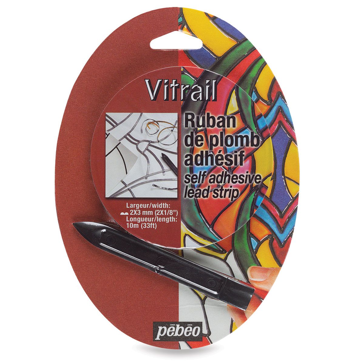 Self Adhesive Lead Strip / Cinta Adhesiva de Plomo para Vitral Descontinuado Pebeo
