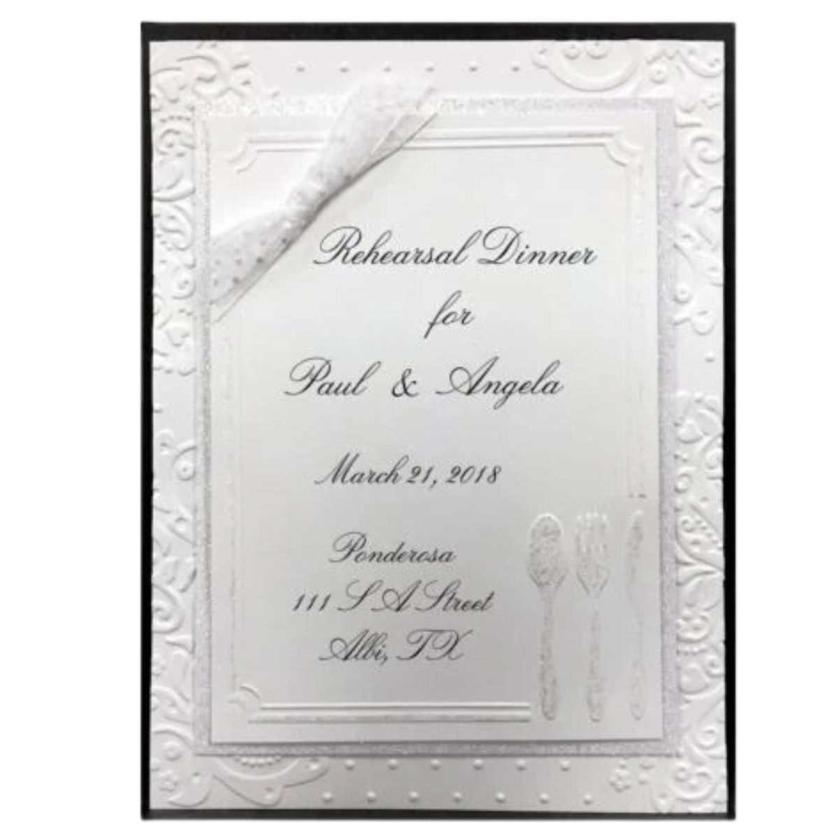 Embossing Cutlery in Corner / Folder de Grabado Marco Cubiertos Descontinuado Darice