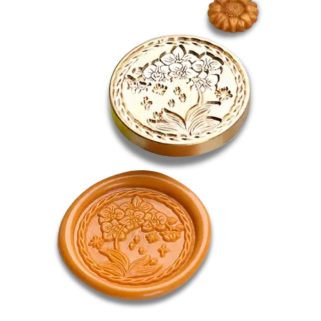 Sello de Metal para Lacre OrquÃdeas Sellos Hobbees