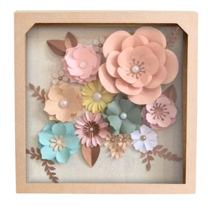 MDF Shadow Box / Marco Tipo Caja de MDF Decoupage Little Birdie