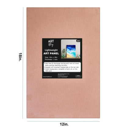 MDF Lightweight Art Panel 12&quot; x 18&quot; / Panel para Pintar Ligero (Rectangular Decoupage Little Birdie