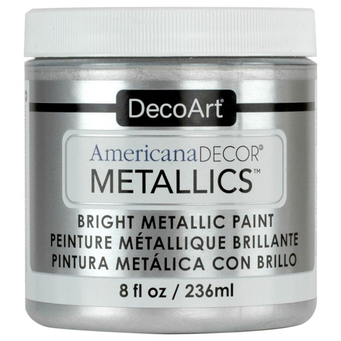 Americana Decor Metallics Sterling Silver / Pintura AcrÃlica Metálica Plata Pintura DecoArt