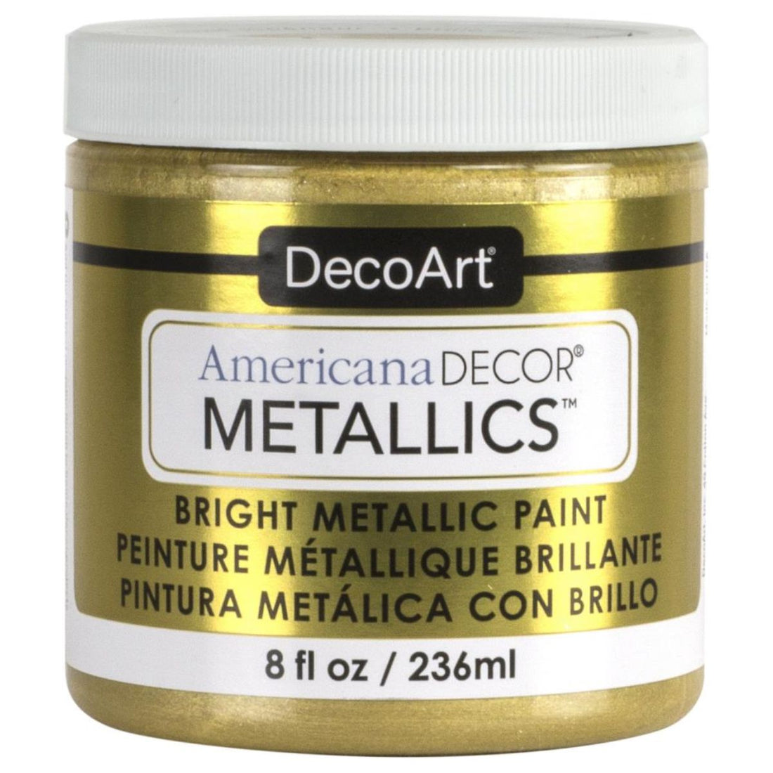 Americana Decor Metallics Soft Gold / Pintura AcrÃlica Metálica Oro Suave Pintura DecoArt