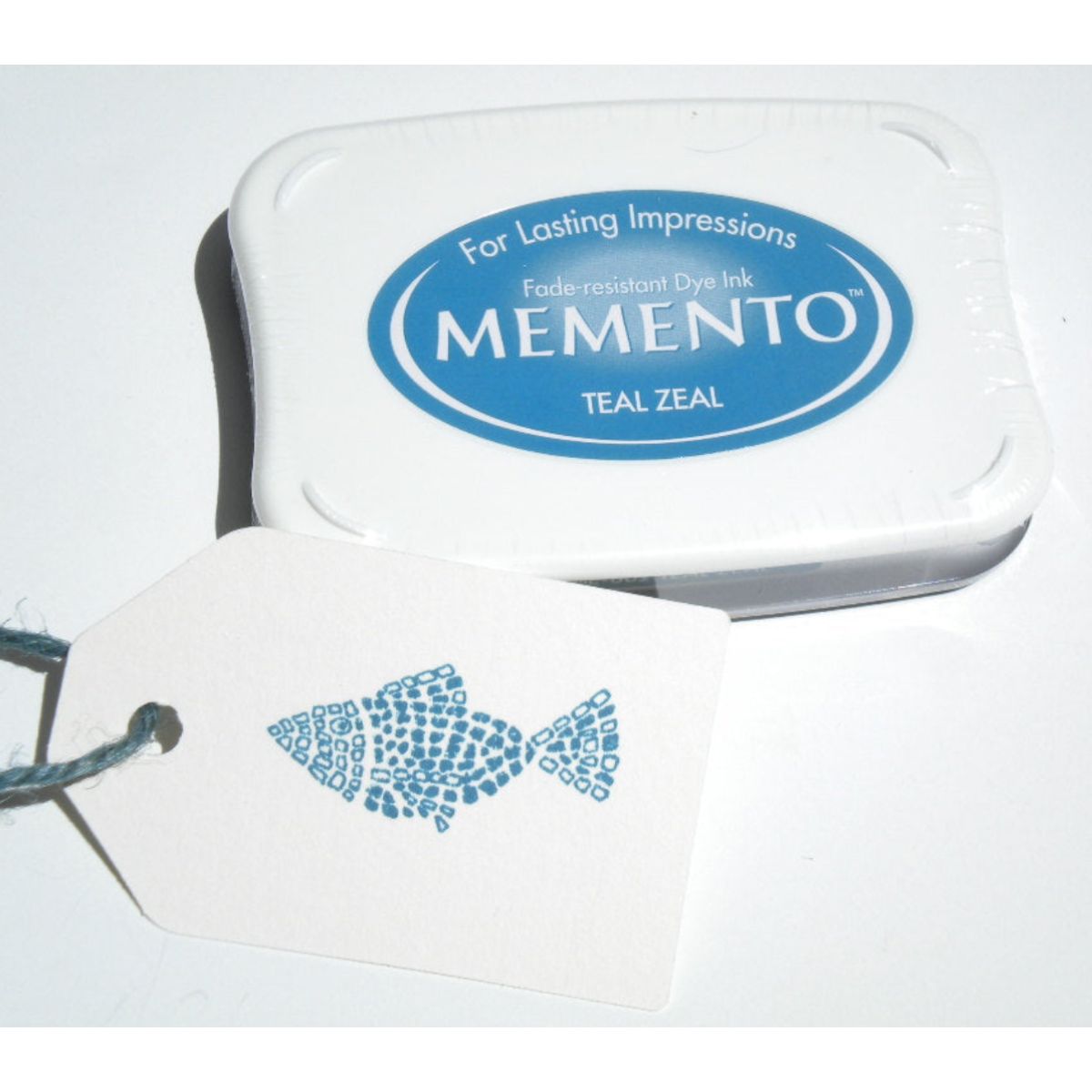 Teal Zeal Memento / Cojín de Tinta para Sellos Azul Quemado Tintas TSUKINEKO