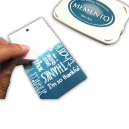 Teal Zeal Memento / Cojín de Tinta para Sellos Azul Quemado Tintas TSUKINEKO