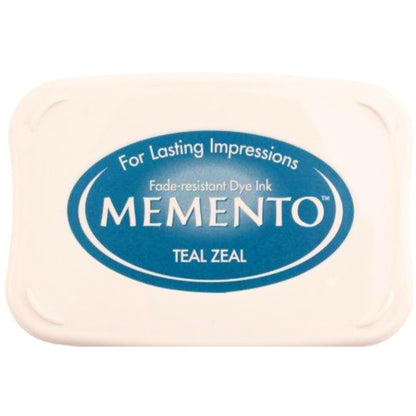 Teal Zeal Memento / Cojín de Tinta para Sellos Azul Quemado Tintas TSUKINEKO