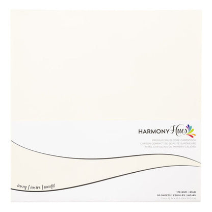 Ivory Cardstock 12&quot; 176gm / 50 Hojas Cartulina Premium Marfil Papel Harmony Paper