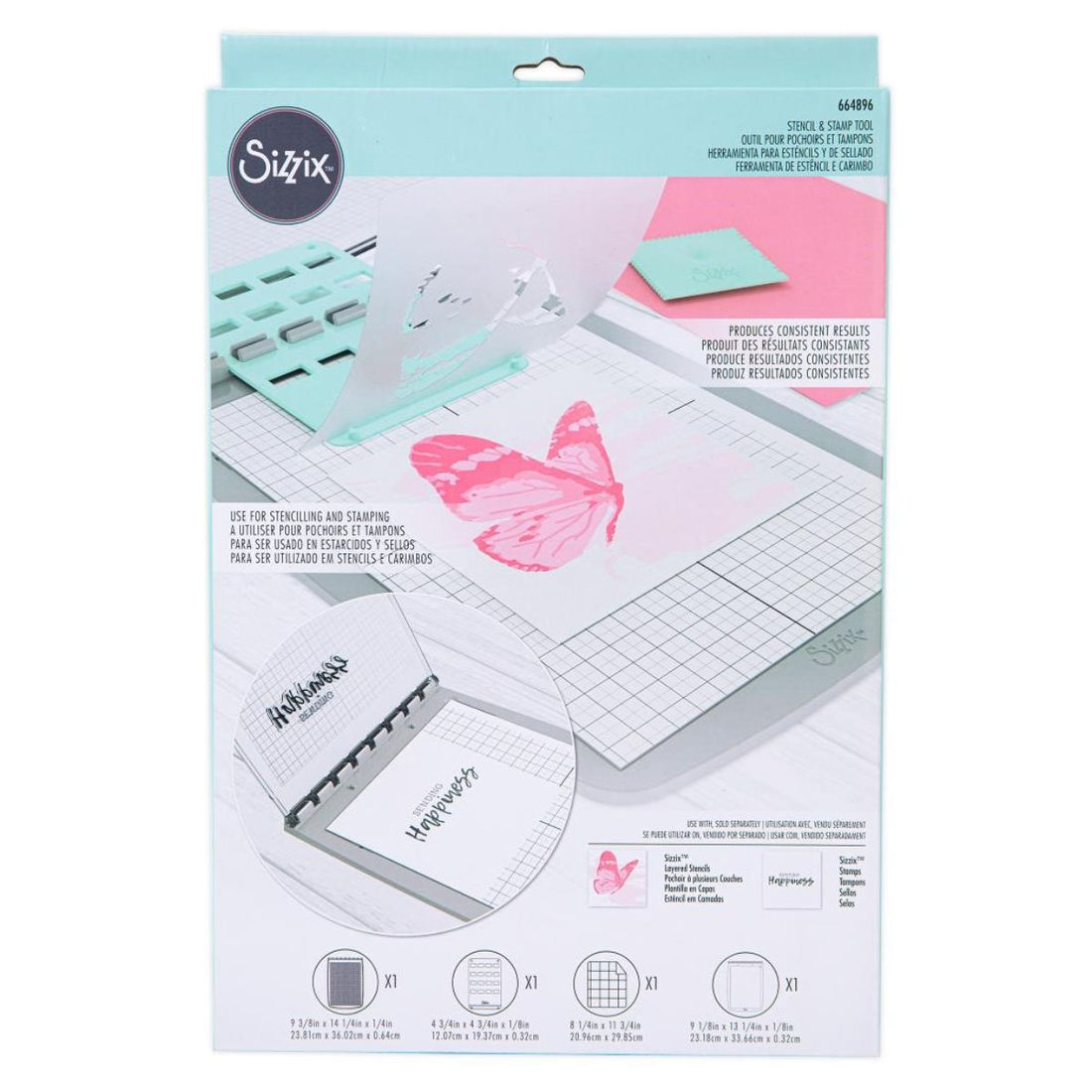Stencil &amp; Stamp Tool / Herramienta Para Plantillas y Sellos Herramientas Sizzix
