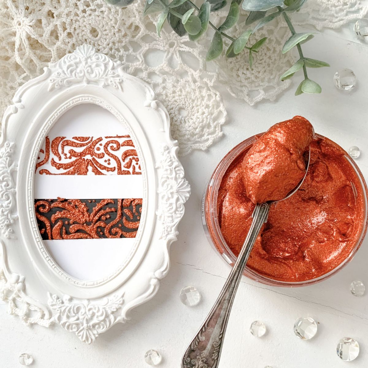 Finnabair Art Extravagance Jewel Texture Paste / Pasta Texturizadora Ámbar Pintura y Medios Mixtos Prima Marketing