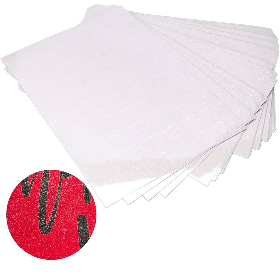 5 Hojas de Laminado en FrÃo Glitter Escarchado Acetato y Especializados Hobbees