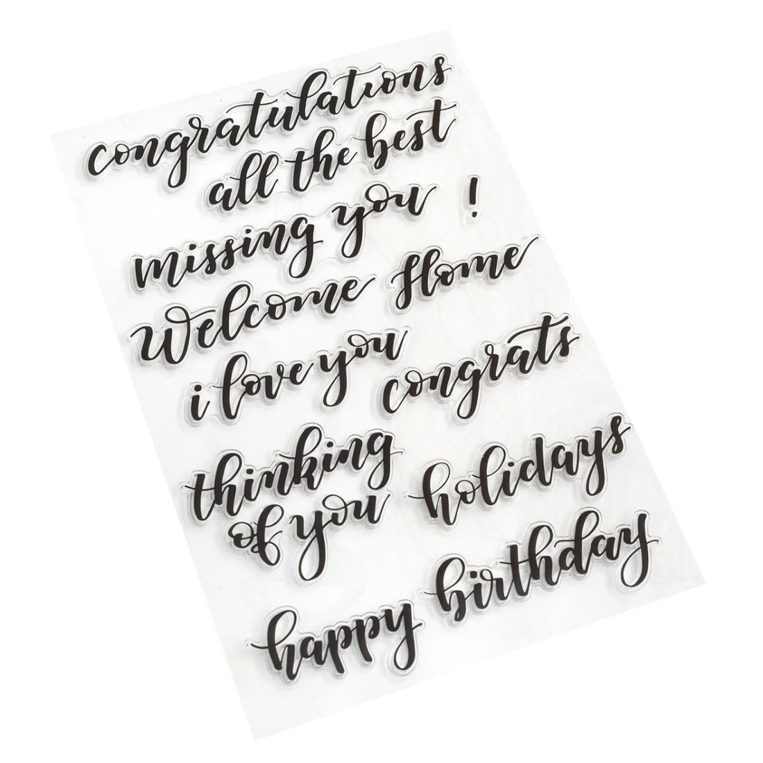 Kelly Creates Stamps Bouncy Sentiments / Sellos de Sentimientos en Inglés para Practicar Caligrafía Sellos Kelly Creates