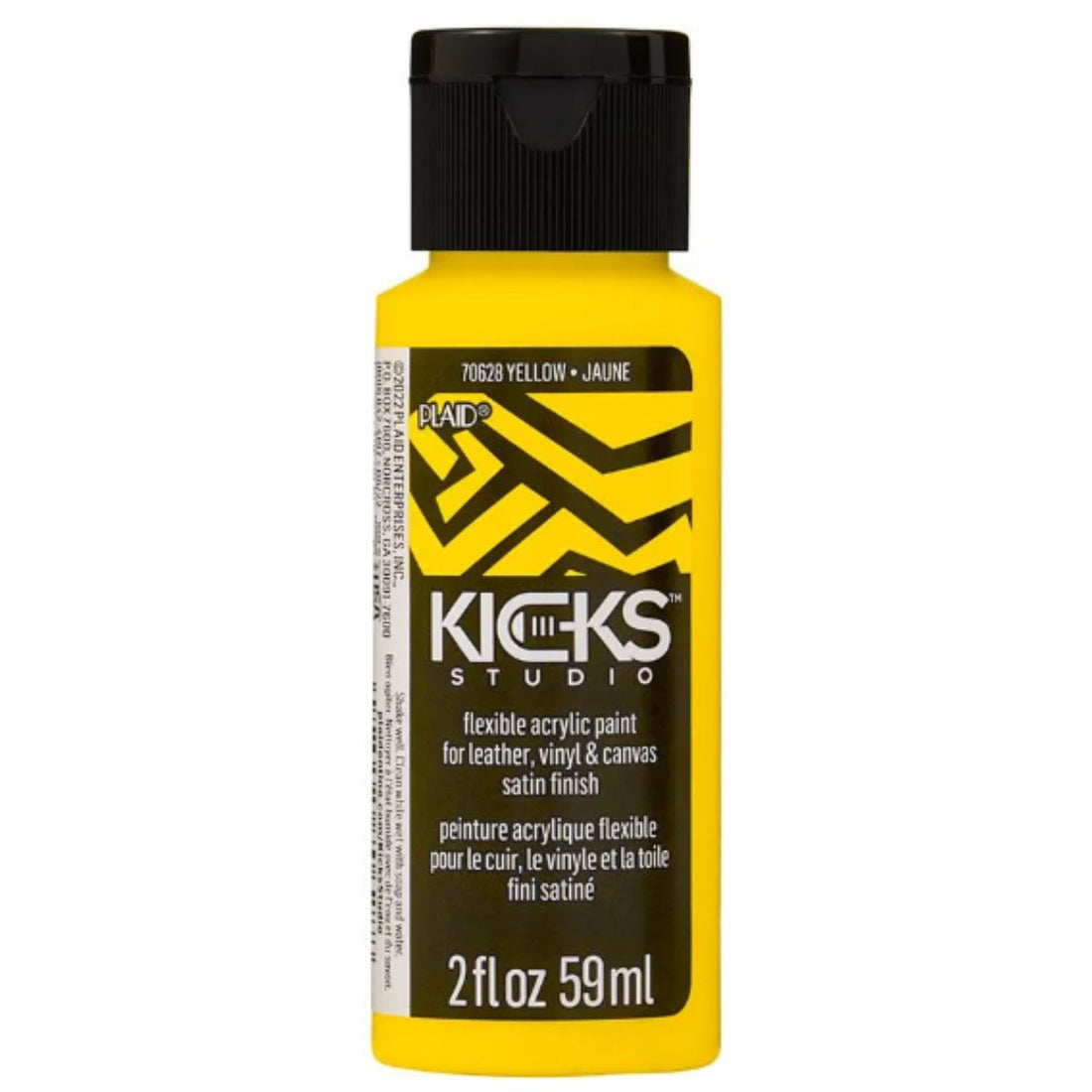 Kicks Studio Shoe Acrylic Paint Yellow / Pintura AcrÃlica para Cuero, Vinil y Tela Acrìlicos Plaid