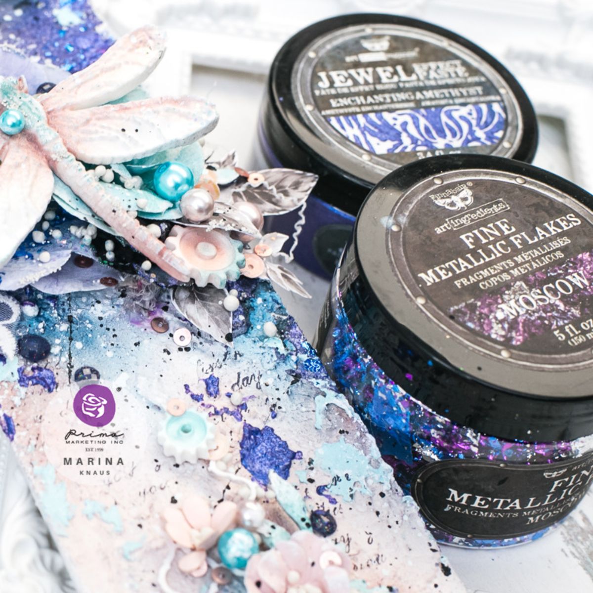 Finnabair Art Ingredients Fine Metallic Flakes / Hojuelas de Brillo New York Adornos / Embellishments Prima Marketing