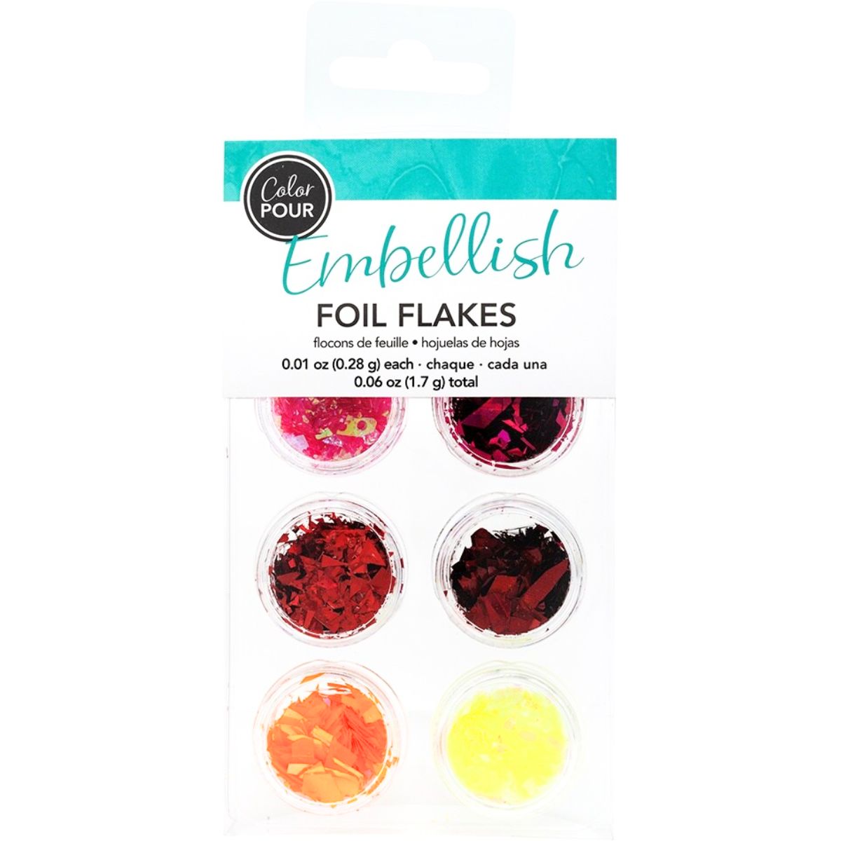 Color Pour Warm Foil Flakes / Copos de Aluminio para Verter en Resina Resina Epóxica y Accesorios American Crafts