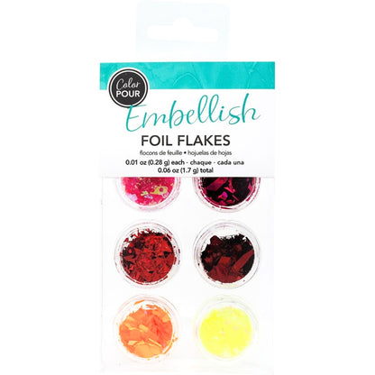 Color Pour Warm Foil Flakes / Copos de Aluminio para Verter en Resina Resina Epóxica y Accesorios American Crafts