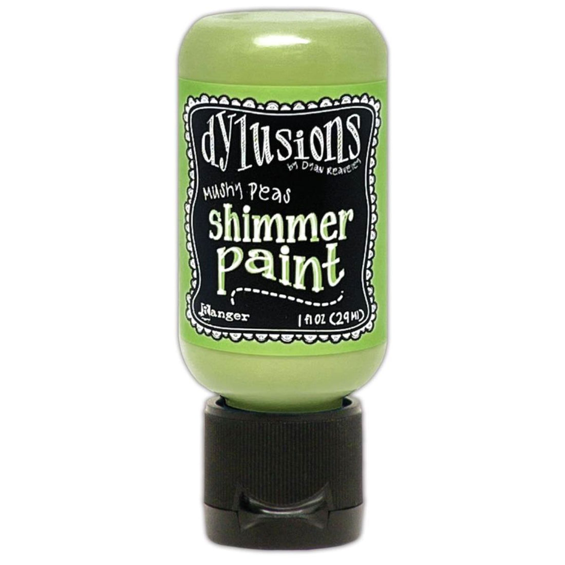Dylusions Mushy Peas Shimmer Paint / Pintura AcrÃlica Metálica Color Verde Pintura Ranger