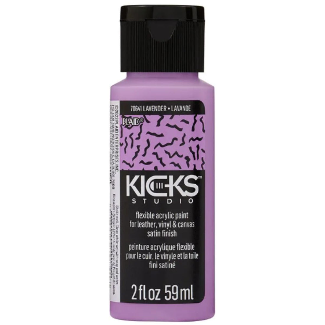 Kicks Studio Shoe Acrylic Paint Lavender / Pintura AcrÃlica para Cuero, Vinil y Tela Acrìlicos Plaid