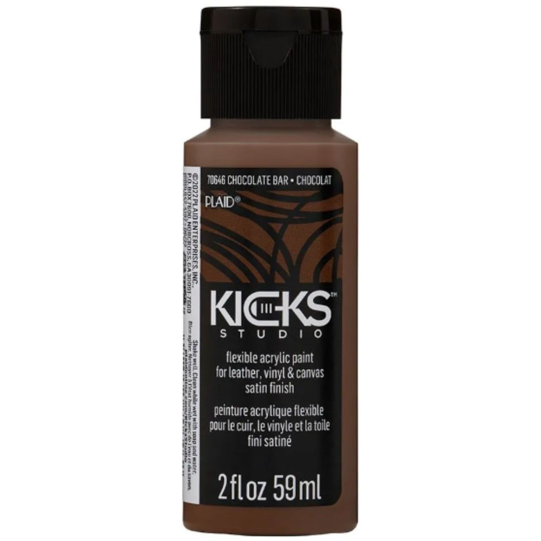 Kicks Studio Shoe Acrylic Paint Chocolate Bar / Pintura AcrÃlica para Cuero, Vinil y Tela Acrìlicos Plaid