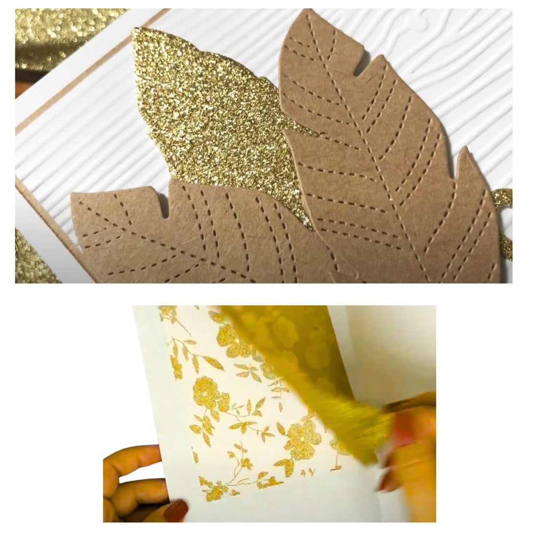 Minc Glitter Sheets Gold / 4 Hojas de Papel Metalizado Brillitos Dorado Acetato y Especializados Heidi Swapp