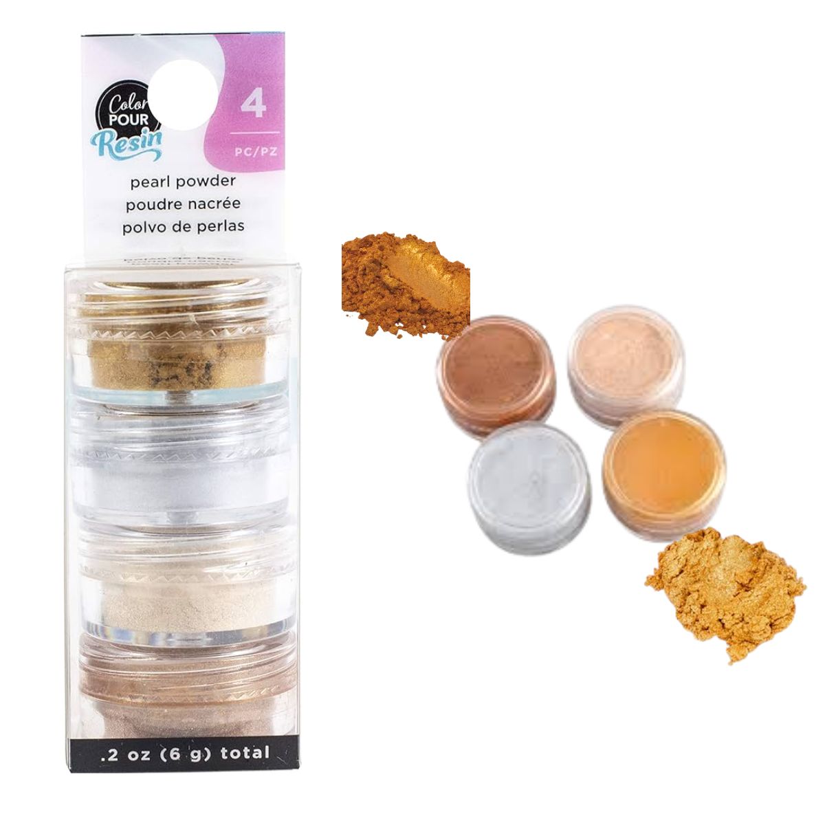 Color Pour Pearlescent Powder / Colorante en Polvo Aperlado para Resina Resina Epóxica y Accesorios American Crafts