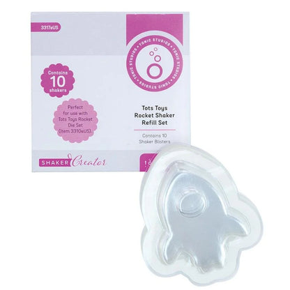 Shaker Domes Rocket / 10 Blisters o Domos con Forma de Cohete Adornos / Embellishments Tonic Studios