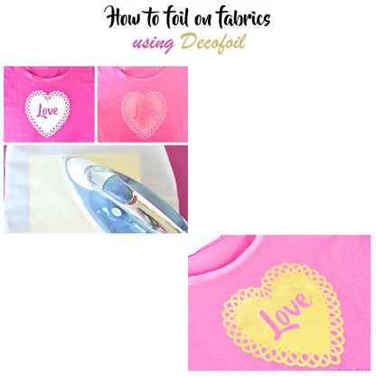 Deco Foil Iron-On Adhesive Transfer Sheet / 5 Hojas Adhesivas Para Foil en Tela Adhesivos / Pegamentos iCraft