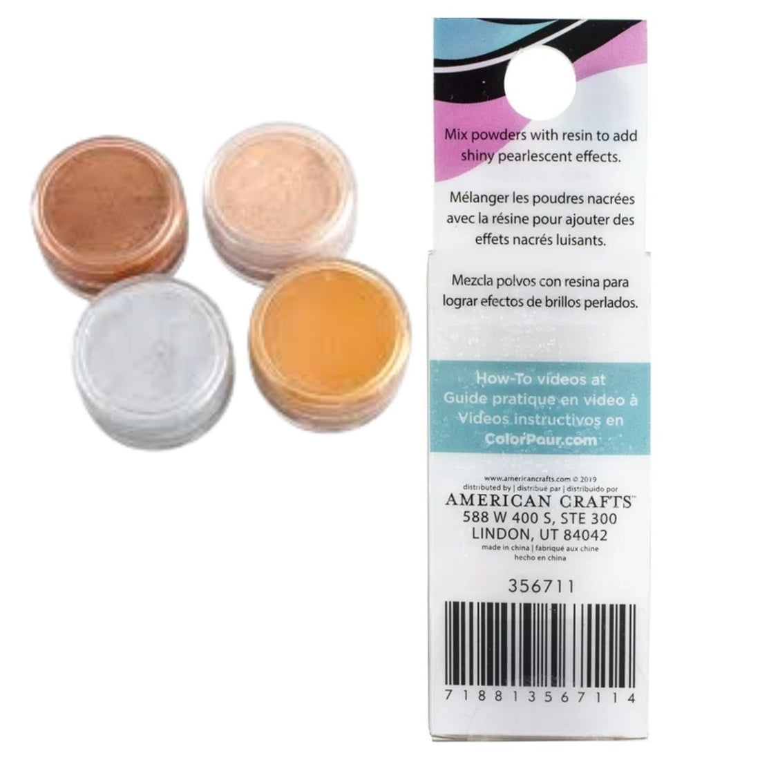 Color Pour Pearlescent Powder / Colorante en Polvo Aperlado para Resina Resina Epóxica y Accesorios American Crafts