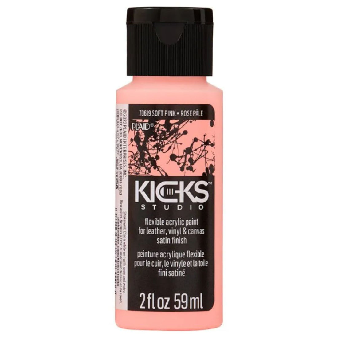Kicks Studio Shoe Acrylic Paint Soft Pink / Pintura AcrÃlica para Cuero, Vinil y Tela Acrìlicos Plaid