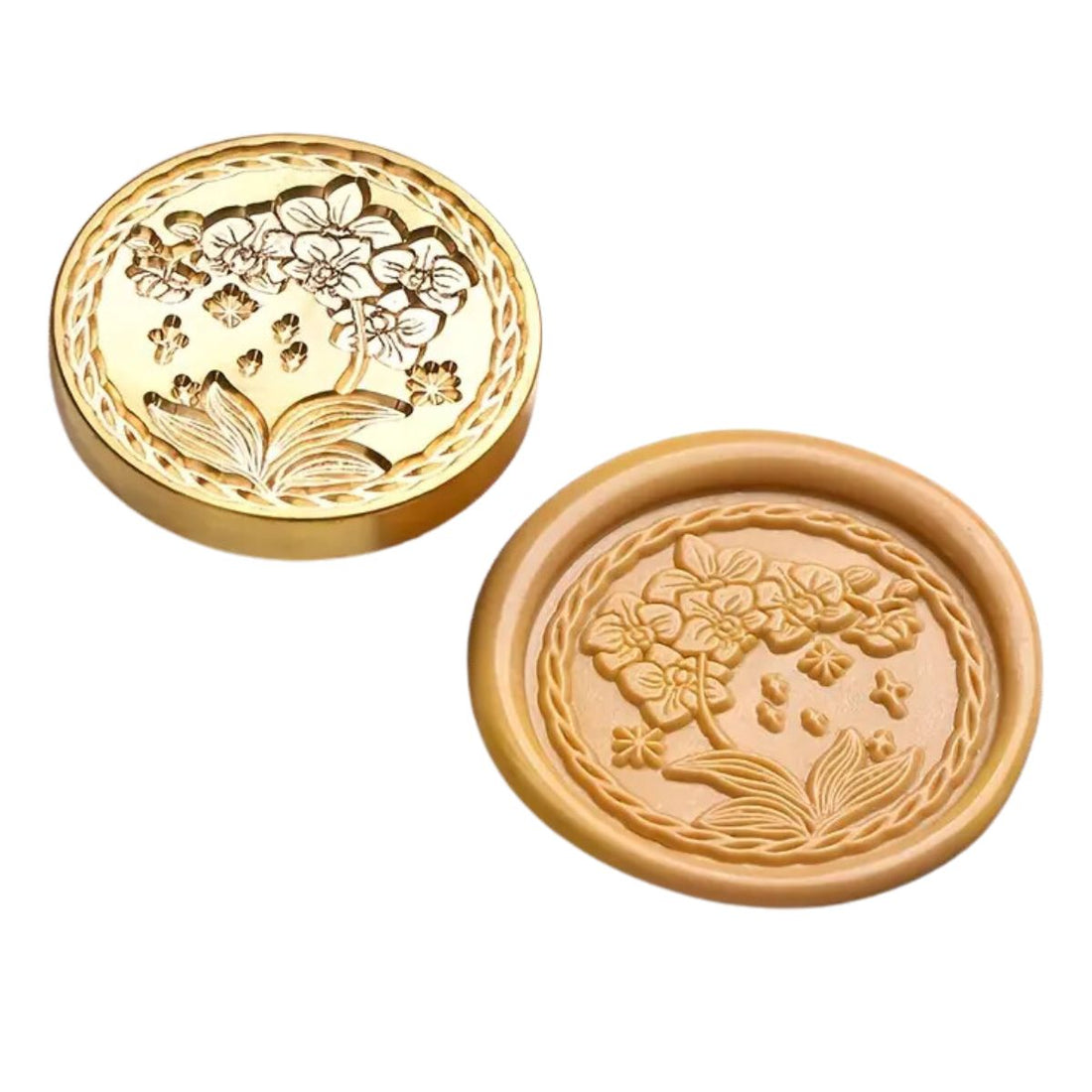 Sello de Metal para Lacre OrquÃdeas Sellos Hobbees