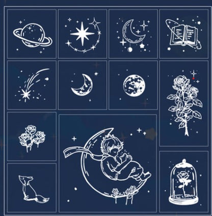 Wooden Rubber Stamps Little Prince  / Sellos de Goma El Principito Descontinuado Mr Paper