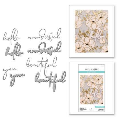 Wonderful Script Sentiments Cutting Dies / Suajes Grabados Sentimientos Maravillosos Dados de Corte / Suajes / Troqueles Spellbinders