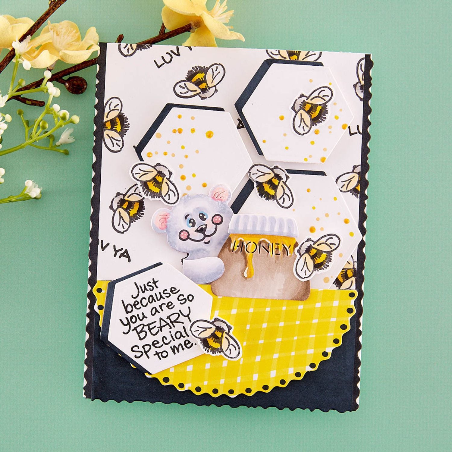 Bear Hugs Clear Stamp / Sellos Transparentes Caras Y Sentimientos De Oso Sellos Stampendous