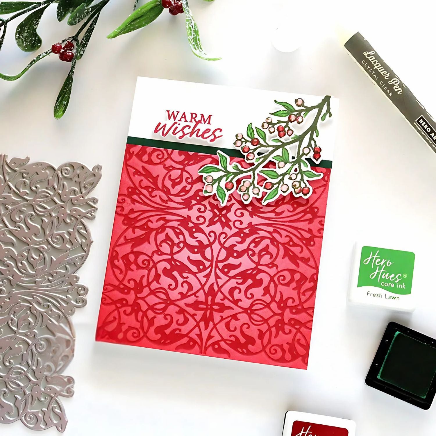 Lacy Filigree Letterpress Foil Plate / Placa para Estampado y Grabado Filigrana De Encaje Dados de Corte / Suajes / Troqueles Hero Arts