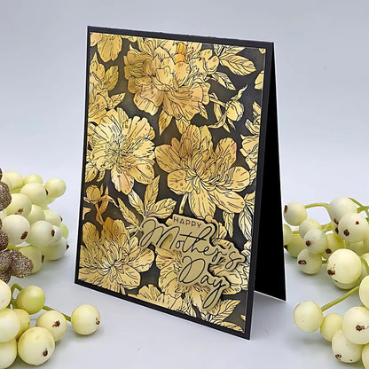 Peony Background Press Plates / Placa De Prensa Fondo De Peonías Accesorios para Suajadoras Spellbinders