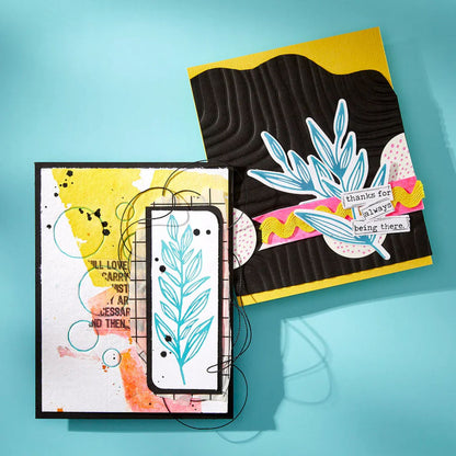 Lined Corners 3D Embossing Folder / Folder De Relieve 3D Esquinas Revestidas Folders de Grabado Spellbinders