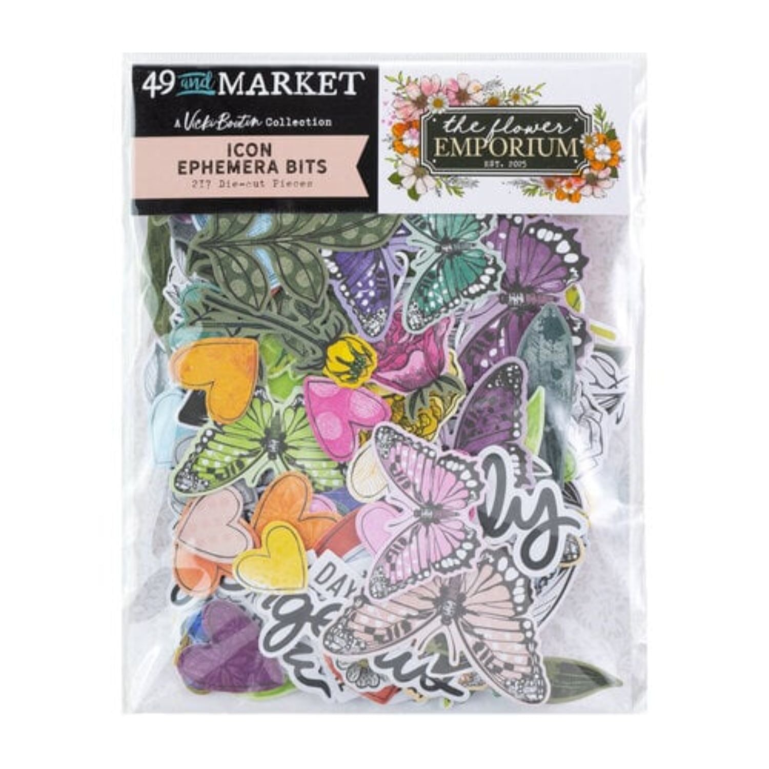 The Flower Emporium Icon Die-Cuts / Adornos Icónicos De Colección Emporio De Flores Adornos / Embellishments 49 and Market