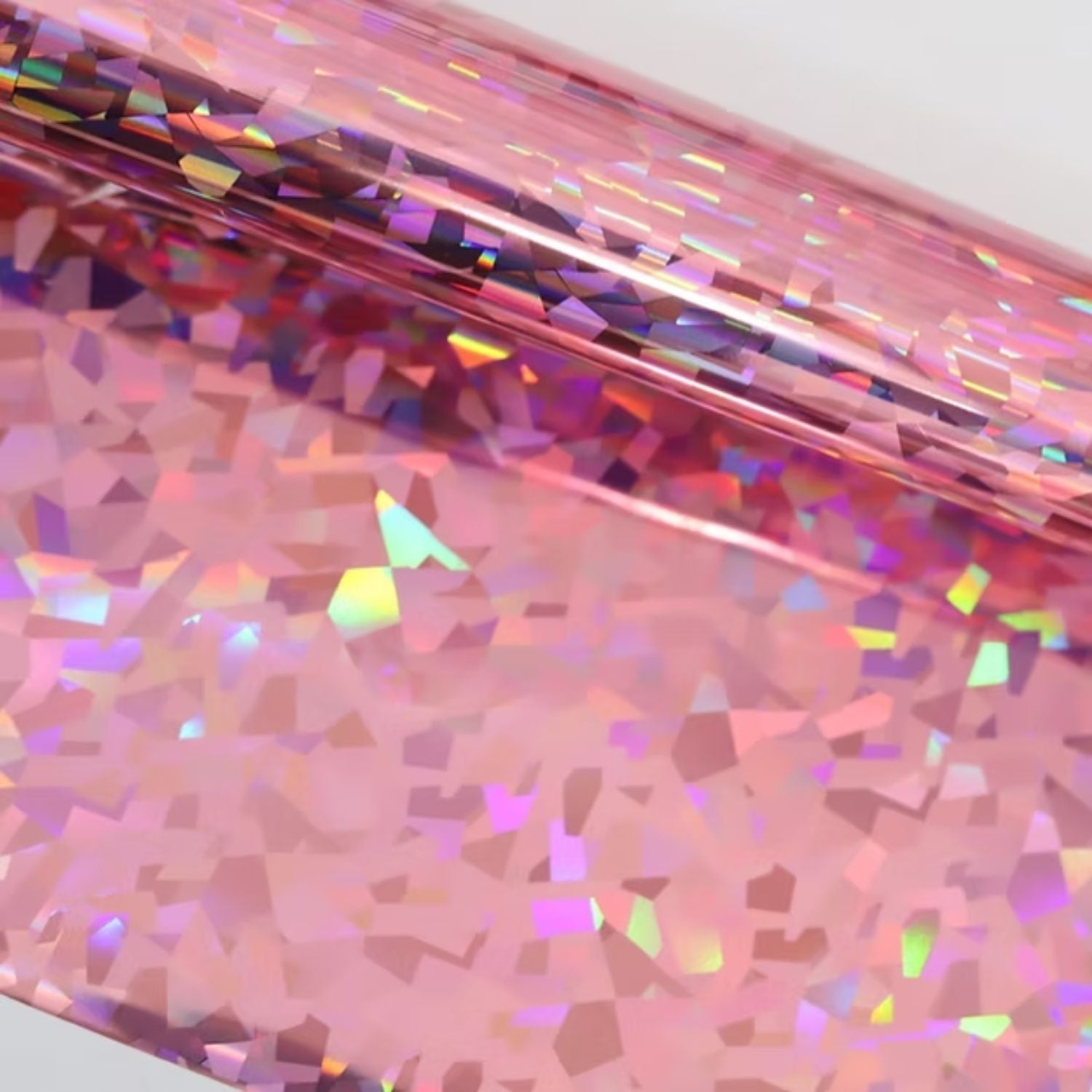 Foil Para Tinta Rosa Vidrio Roto Holográfico 3m Foil Reactivo Angie Guerra