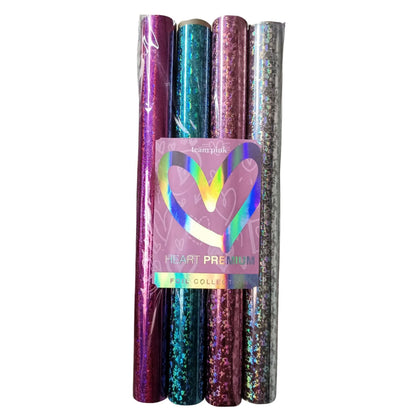 Foil Set De 4 Para Tinta Heart Premium Holográfico 3m Descontinuado Angie Guerra