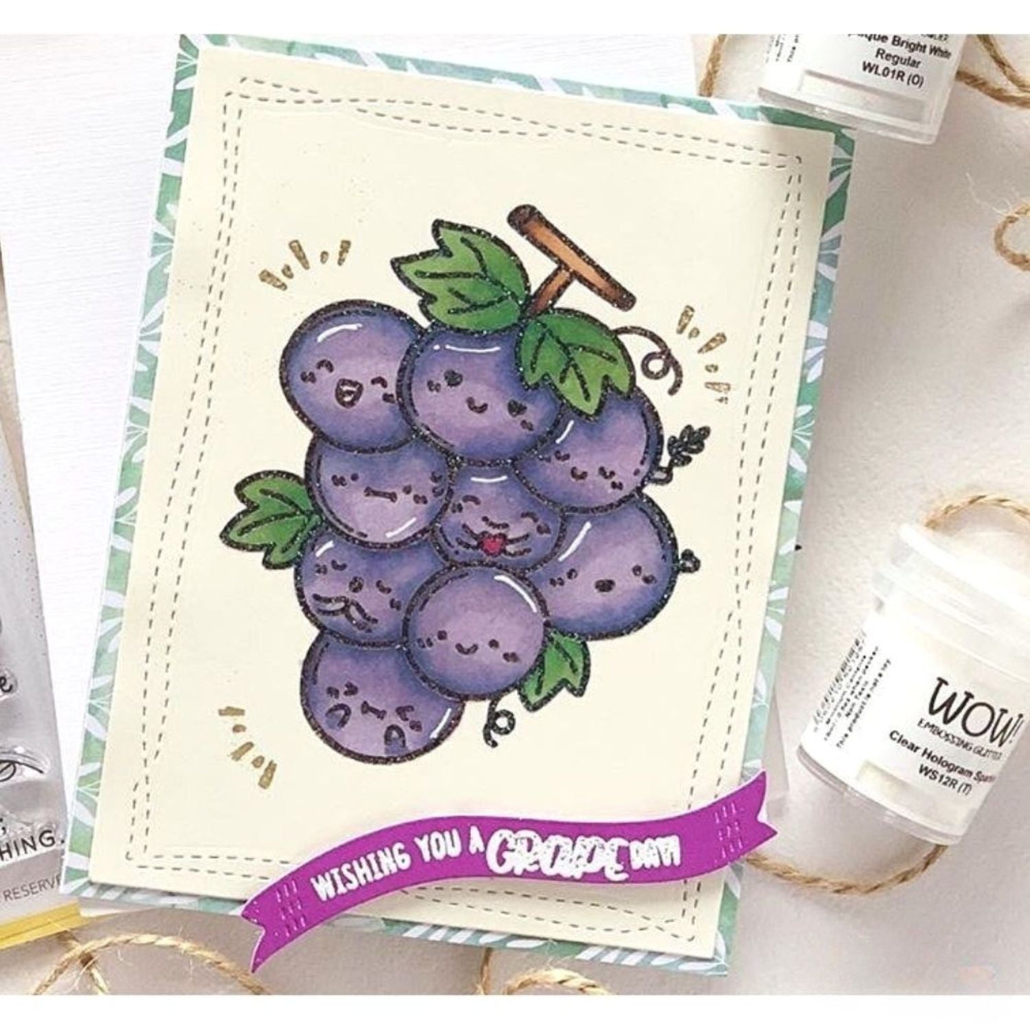 Clear Hologram Sparkle Embossing Powder / Polvo de Embossing Holográfico Polvos de Embossing Wow!